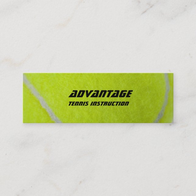 Minitarjeta De Visita Pelusa de Instructor_yellow del tenis (Anverso)
