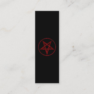 Minitarjeta De Visita Pentagram del diablo Rojo