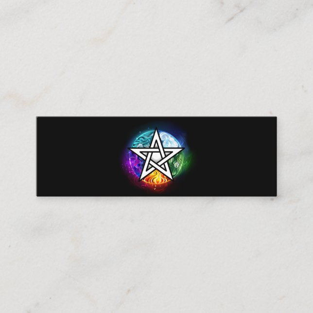 Minitarjeta De Visita Pentagrama de Wiccan (Anverso)