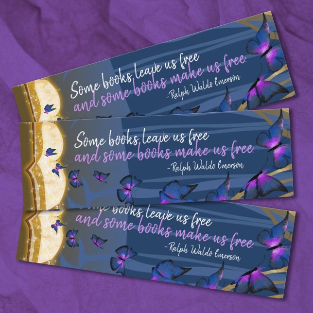 Minitarjeta De Visita Pequeño marcador, bosque polvoriento, mariposas (blue purple book marks gifts for birthday guests party favors for girls birthday)