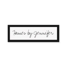 Perfil de borde negro de escritura a mano de firma