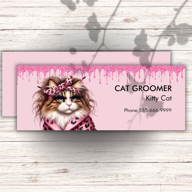 Minitarjeta De Visita Perforación del Purpurina rosado del sitio del Gro (Subido por el creador)