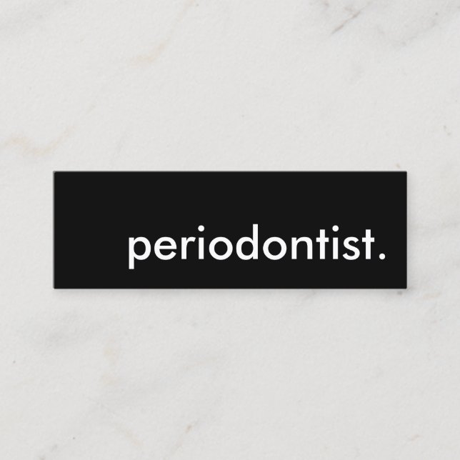 Minitarjeta De Visita periodontista. (Anverso)