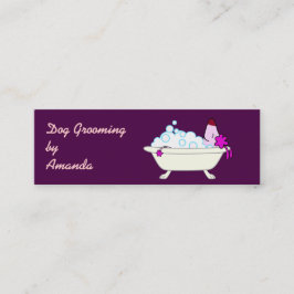 Minitarjeta De Visita Perro en la bañera - Groomer del mascota