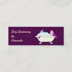 Minitarjeta De Visita Perro en la bañera - Groomer del mascota