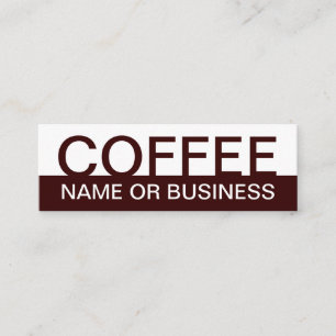 Minitarjeta De Visita personalizable de color COFFEE negrita