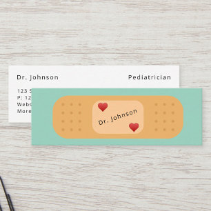 Minitarjeta De Visita Personalizado Bandaid Parche Profesionales Médicos