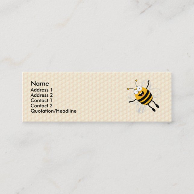 Minitarjeta De Visita Personalizado Bee (Anverso)