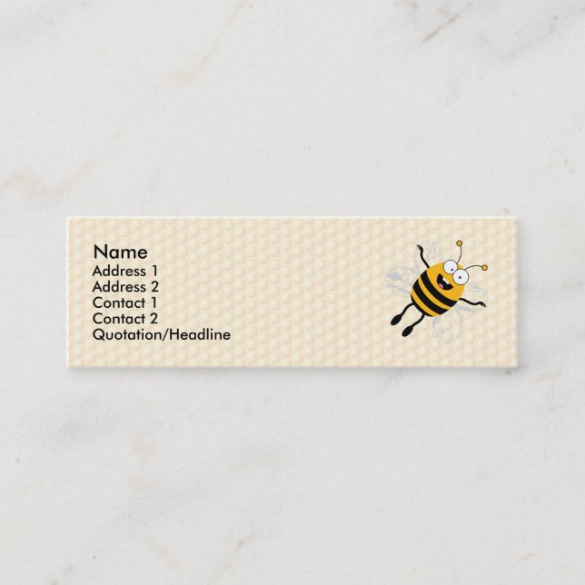 Minitarjeta De Visita Personalizado Bee (Anverso)