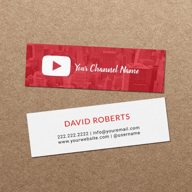 Minitarjeta De Visita Personalizado de canal de Youtube Foto Youtuber (Subido por el creador)