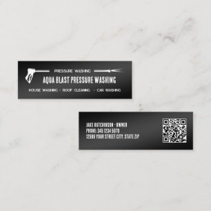 Minitarjeta De Visita personalizado de lavado a presión 💧 QR