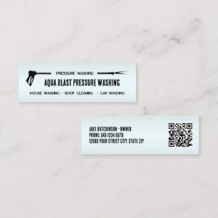 Minitarjeta De Visita personalizado de lavado a presión 🌊 QR
