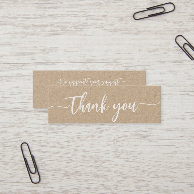 Minitarjeta De Visita Personalizado Gracias A La Moderna Y Minimalista E (Anverso/Reverso In Situ)