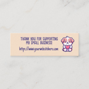 Minitarjeta De Visita Personalizado Gracias Por Apoyar A Mi Pequeña Empr