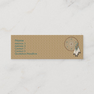 Minitarjeta De Visita Personalizado nativo americano Dreamcatcher KRW