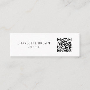 Minitarjeta De Visita Personalizado Seguridad Código QR Clásico mínimo