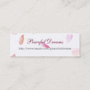 Minitarjeta De Visita Petales de Rosa románticos