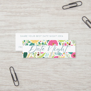 Minitarjeta De Visita Petales Prosecco Bridal Shower Date Noche Idea