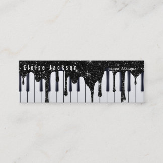 Minitarjeta De Visita piano blanco y negro