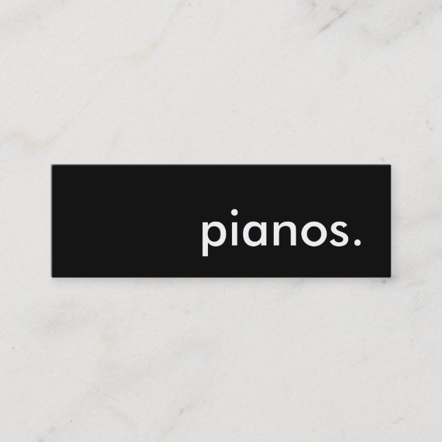 Minitarjeta De Visita pianos. (Anverso)