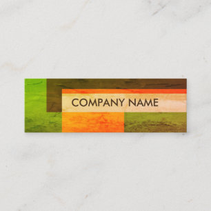 Minitarjeta De Visita Piedra Natural Mini BC, Naranja Verde Marrón