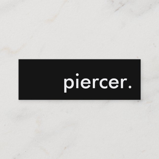 Minitarjeta De Visita piercer. (Anverso)