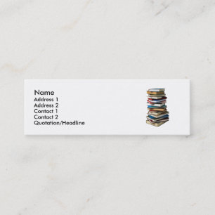 Minitarjeta De Visita pila de libros