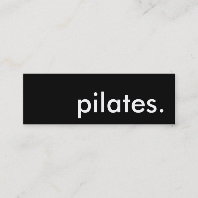 Minitarjeta De Visita pilates. (Anverso)