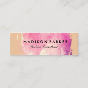 Minitarjeta De Visita Pincel de acuarela contemporánea