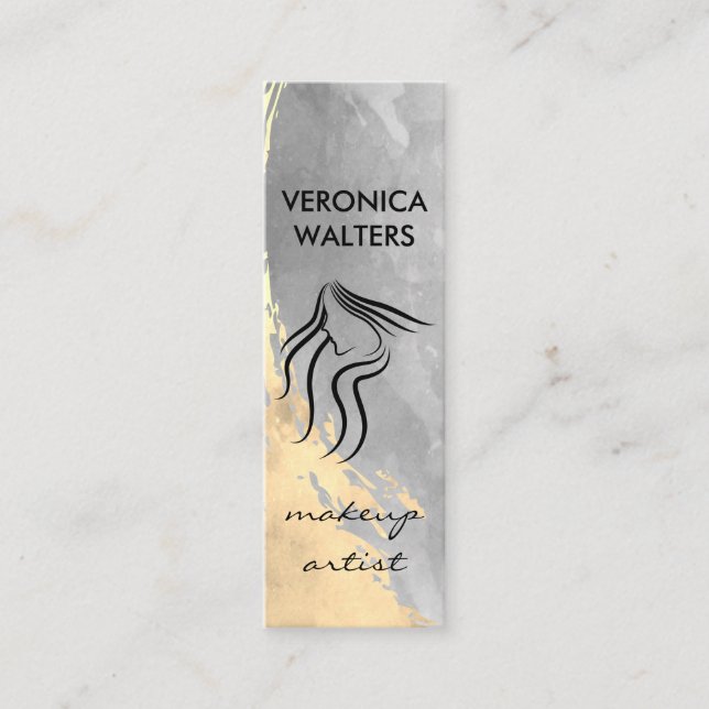 Minitarjeta De Visita Pincel de dos acuarelas de tono | Icono de Hairsty (Anverso)