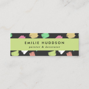 Minitarjeta De Visita Pincel de pincel, pintador, pintura, decorador