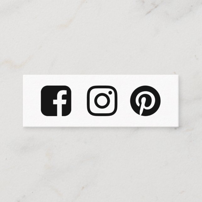 Minitarjeta De Visita Pinterest de Personalizado mínimo en Facebook (Anverso)