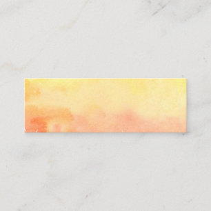 Minitarjeta De Visita Pintura de arte acuarela color rosa amarillo naran