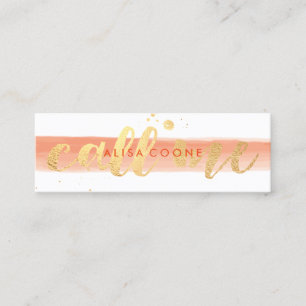 Minitarjeta De Visita PixDezines me llama deslumbrante oro falso