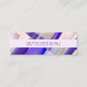 Minitarjeta De Visita PixDezines Watercolor Plata Púrpura web RSVP