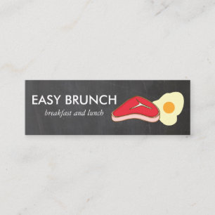 Minitarjeta De Visita Pizarra de filete y huevos
