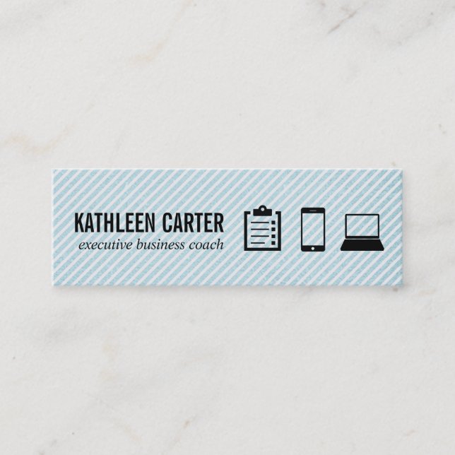 Minitarjeta De Visita Placa de clip | Teléfono | Portátil (Anverso)