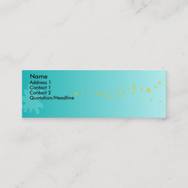 Minitarjeta De Visita Placa de pintura azul - Personalizada (Anverso)