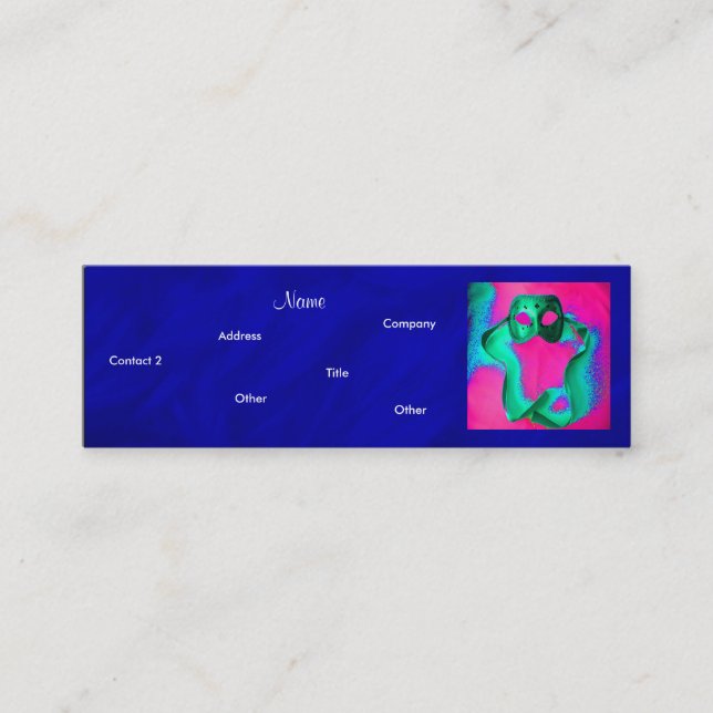 Minitarjeta De Visita Planificador de eventos - Masquerade I (Anverso)