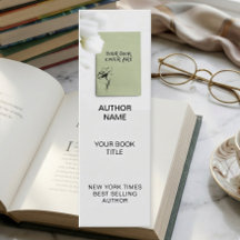 Plantilla de marcador de autor minimalista con cub