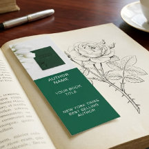 Plantilla de marcador de autor minimalista con cub