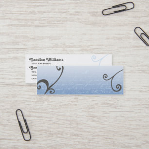 Minitarjeta De Visita Plantilla de Swirls y Script