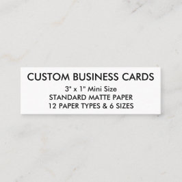 Minitarjeta De Visita Plantilla en blanco personalizada personalizado de