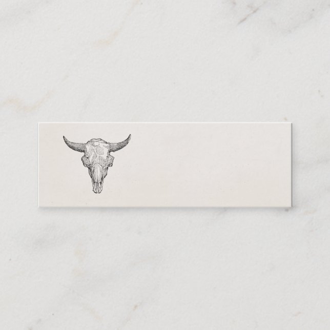 Minitarjeta De Visita Plantilla europea de la antigüedad del cráneo del (Anverso)