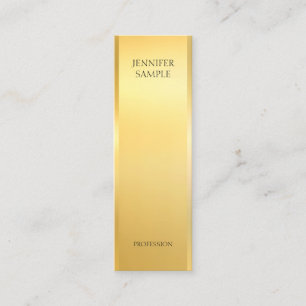 Minitarjeta De Visita Plantilla Glamorosa Faux Gold Elegant