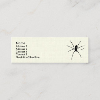 Minitarjeta De Visita Plantilla negra de la araña