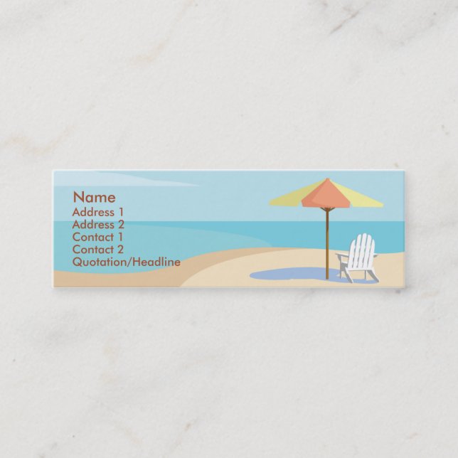 Minitarjeta De Visita Playa - flaca (Anverso)
