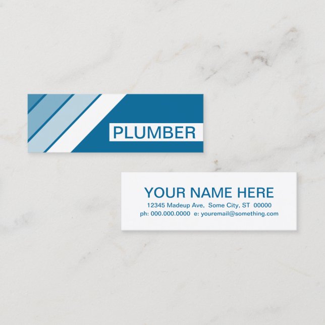 Minitarjeta De Visita PLUMBER retro (Anverso / Reverso)