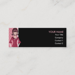 Minitarjeta De Visita polluelo retro 60s