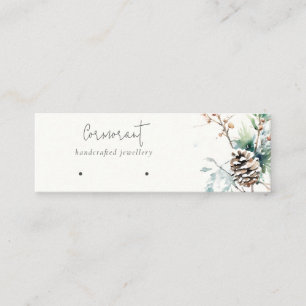 Minitarjeta De Visita Porte de moño de soplo de invierno de Rubor Snow B